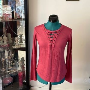 Mudd Long Sleeve Mauve Shirt